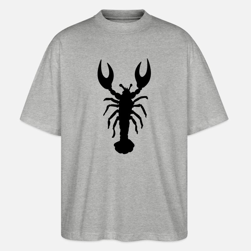 Krab Crabe Crab Cangrejo Krabbe - Stanley/Stella Oversized Unisex Bio T-Shirt Blaster 2.0 - Grau meliert
