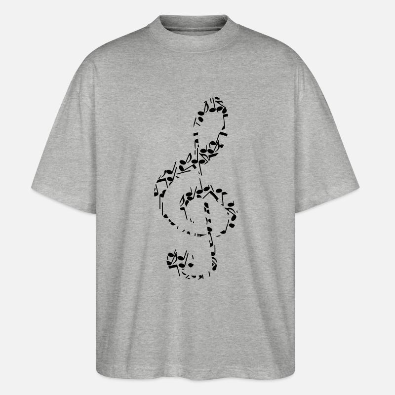 Notenschluessel - T-shirt bio Blaster 2.0 coupe oversize Stanley/Stella Unisexe - gris chiné