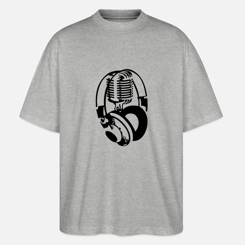 microphone - Stanley/Stella Oversized Unisex Bio T-Shirt Blaster 2.0 - Grau meliert