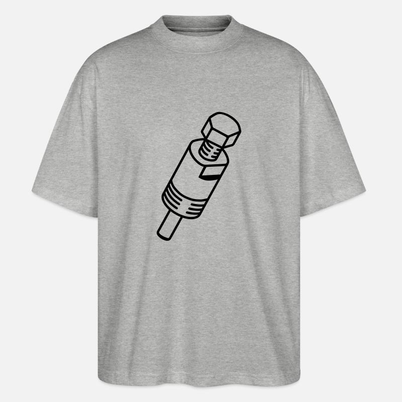 Mechanische_Puller_em3 - Stanley/Stella Oversized Unisex Bio T-Shirt Blaster 2.0 - Grau meliert