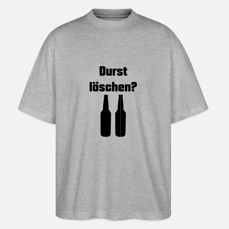Durst löschen Design - Stanley/Stella Oversized Unisex Bio T-Shirt Blaster 2.0 - Grau meliert