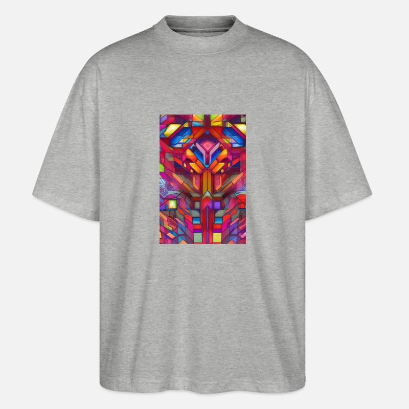 Formen und Muster - Stanley/Stella Oversized Unisex Bio T-Shirt Blaster 2.0 - Grau meliert