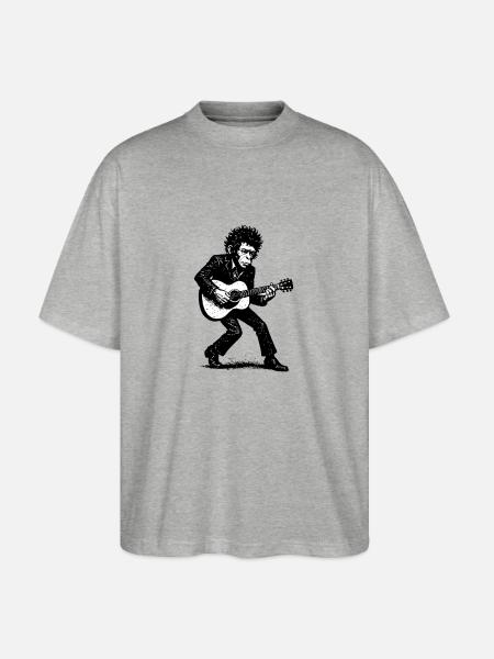 Singer Songwriter | The Monkey Dancer - Stanley/Stella Oversized Unisex Organic T-shirt Blaster 2.0 - heather grey