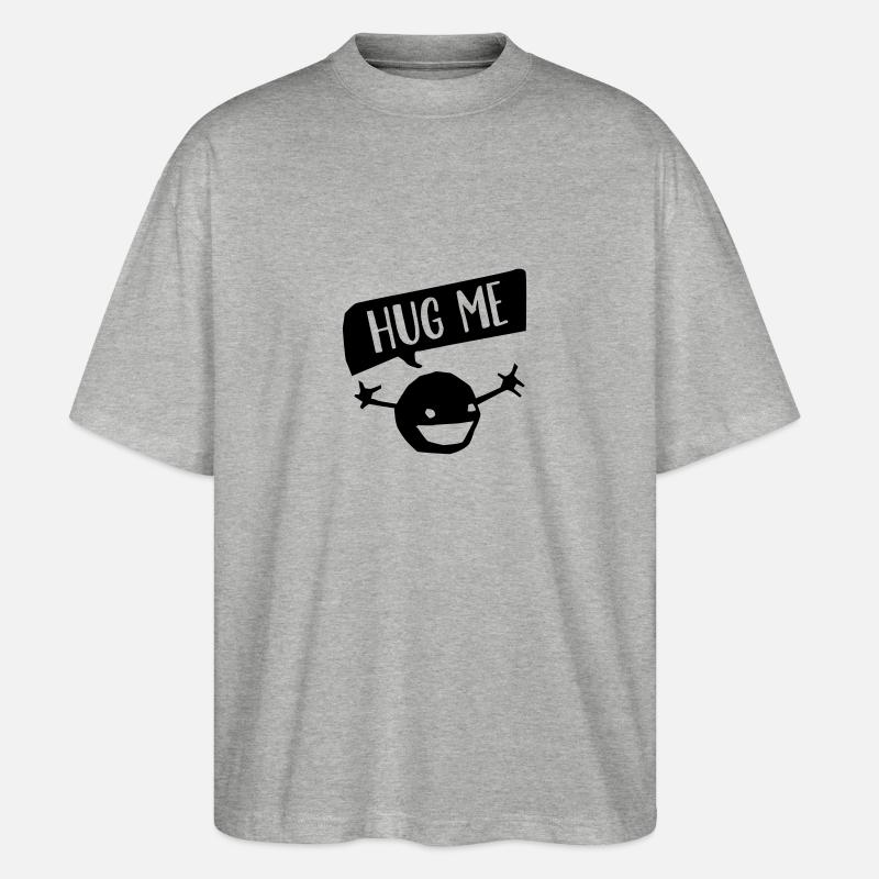 Hug Me - Stanley/Stella Oversized Unisex Bio T-Shirt Blaster 2.0 - Grau meliert
