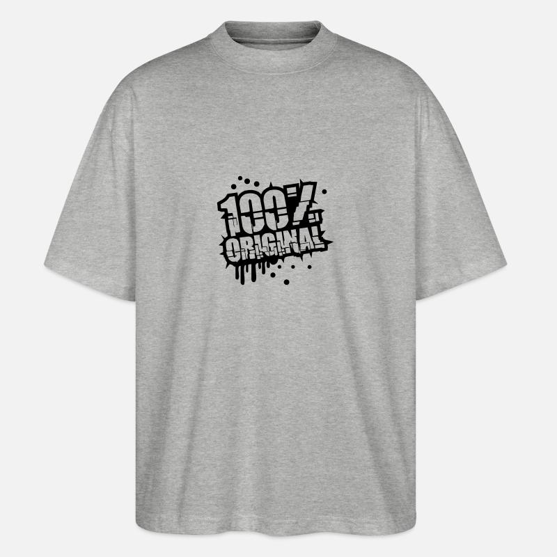 Stempel Graffiti 100 % Original - Stanley/Stella Oversized Unisex Bio T-Shirt Blaster 2.0 - Grau meliert