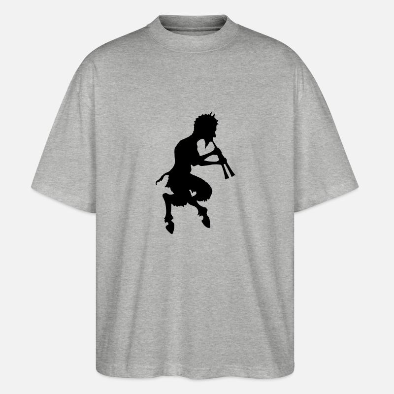 pan faune devil devil - T-shirt bio Blaster 2.0 coupe oversize Stanley/Stella Unisexe - gris chiné