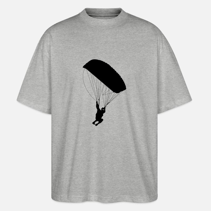 Fallschirm - Stanley/Stella Oversized Unisex Bio T-Shirt Blaster 2.0 - Grau meliert