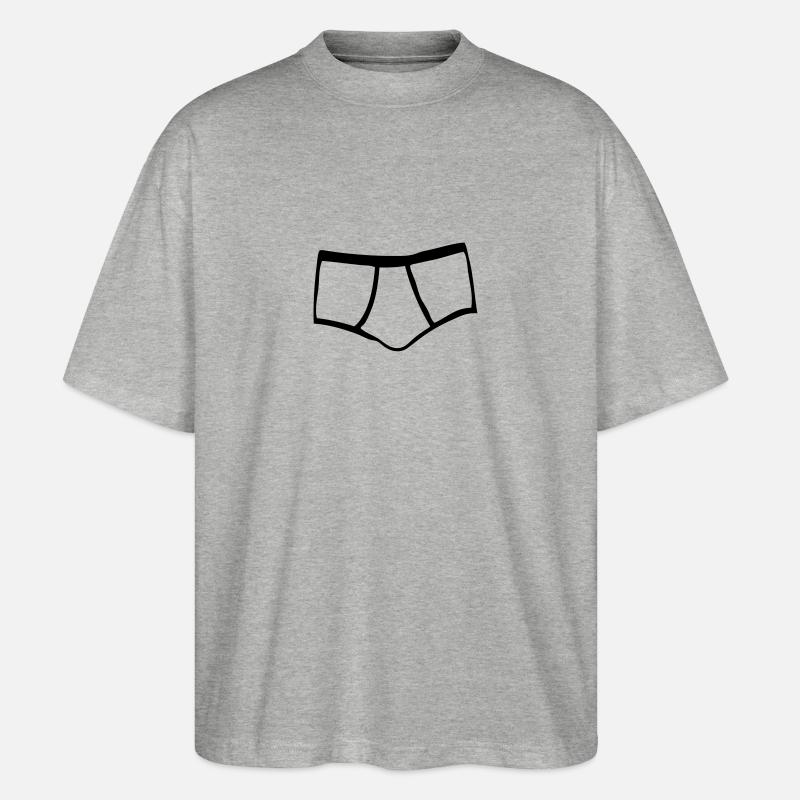 slips unterwaesche maenner 1 - Stanley/Stella Oversized Unisex Bio T-Shirt Blaster 2.0 - Grau meliert