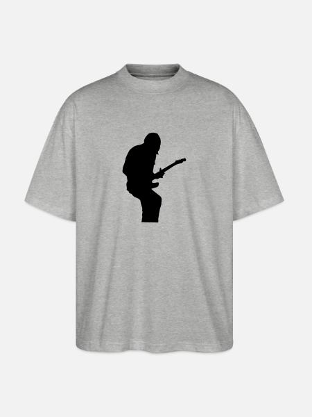 The Guitar Player! - Stanley/Stella Oversized Unisex Organic T-shirt Blaster 2.0 - heather grey