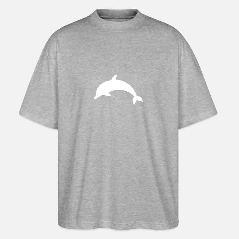 Delfin - Stanley/Stella Oversized Unisex Bio T-Shirt Blaster 2.0 - Grau meliert