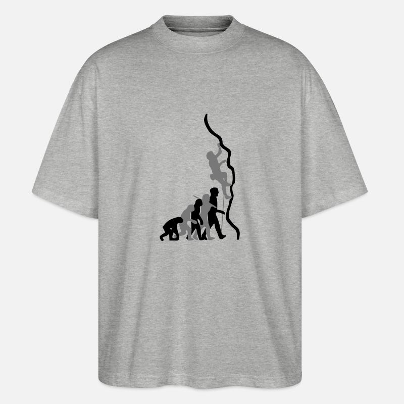 ClimbEvolution 2c - Stanley/Stella Oversized Unisex Bio T-Shirt Blaster 2.0 - Grau meliert