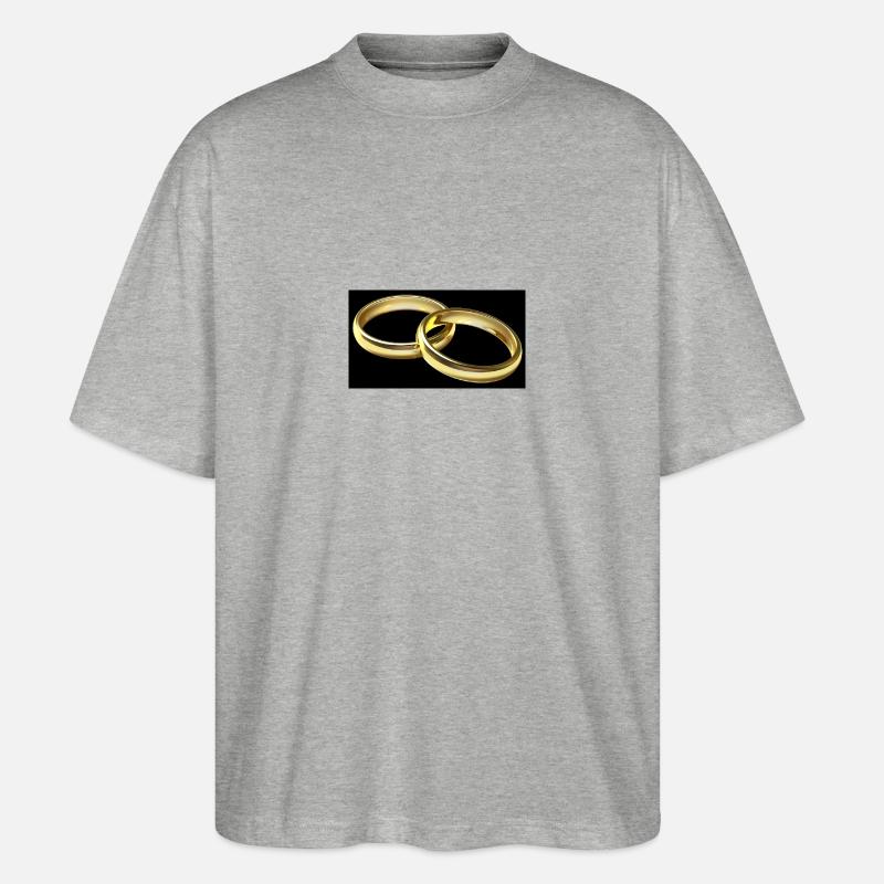 Eheringe - Stanley/Stella Oversized Unisex Bio T-Shirt Blaster 2.0 - Grau meliert