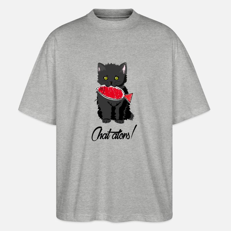 dann chatten - Stanley/Stella Oversized Unisex Bio T-Shirt Blaster 2.0 - Grau meliert