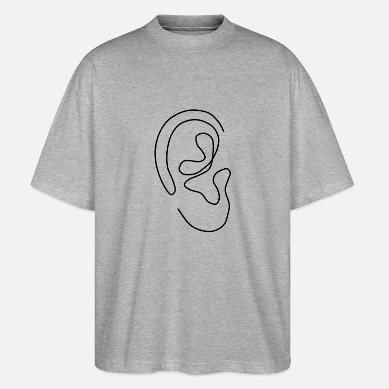 Ohr - Stanley/Stella Oversized Unisex Bio T-Shirt Blaster 2.0 - Grau meliert