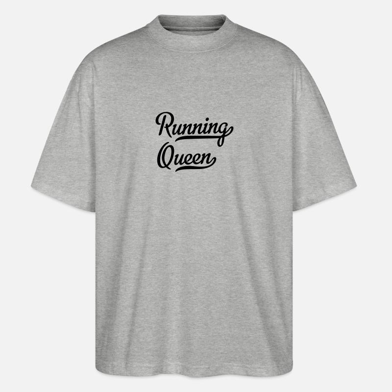 Running Queen - Stanley/Stella Oversized Unisex Bio T-Shirt Blaster 2.0 - Grau meliert