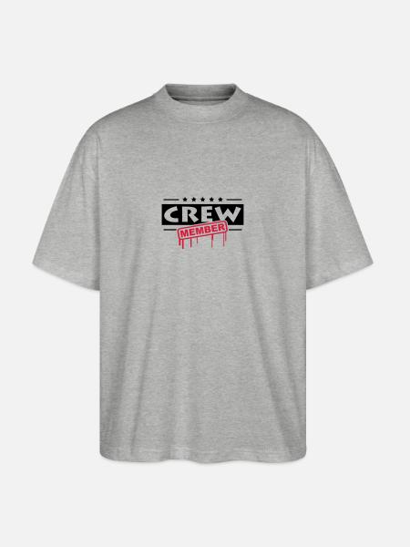 Crew Member - Stanley/Stella Oversized Unisex Organic T-shirt Blaster 2.0 - heather grey