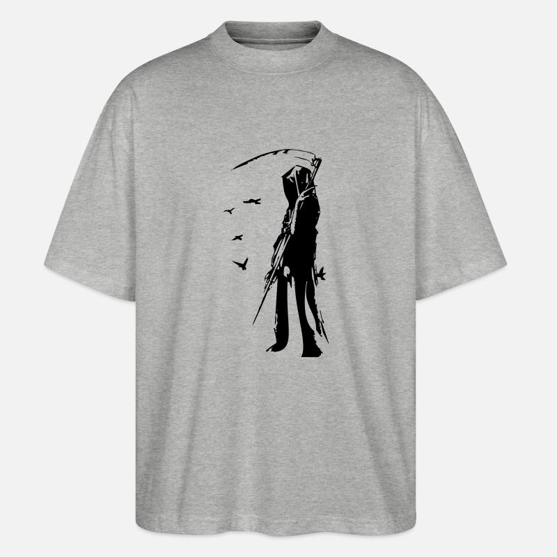 Der Tod - Stanley/Stella Oversized Unisex Bio T-Shirt Blaster 2.0 - Grau meliert