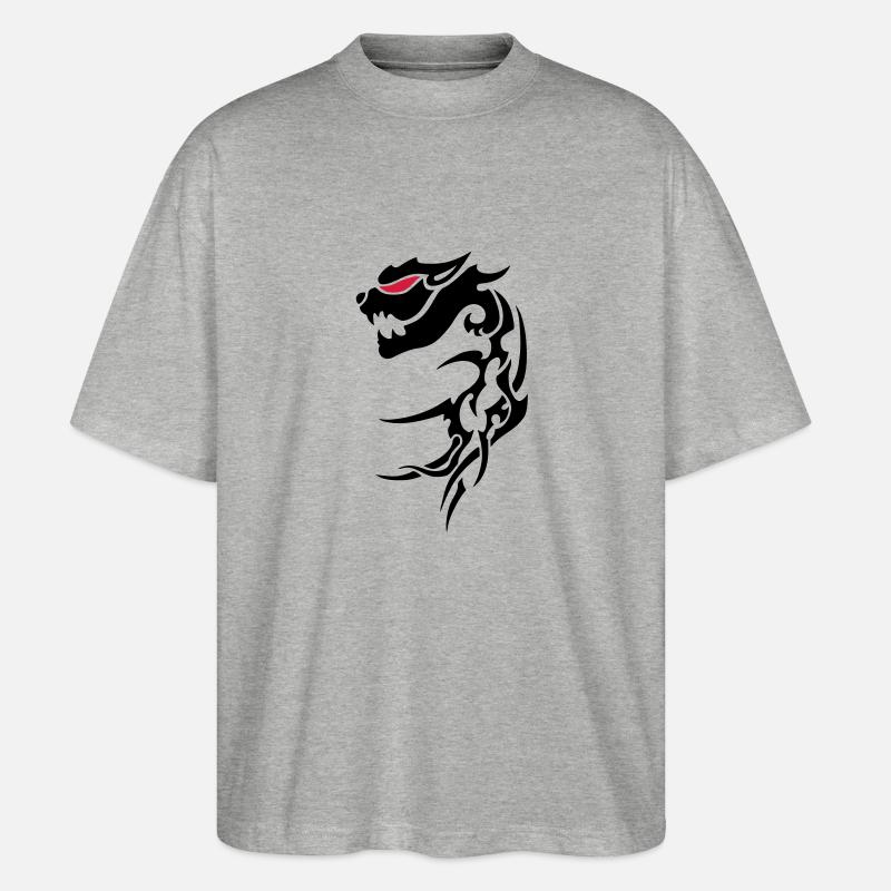 Panther - Stanley/Stella Oversized Unisex Bio T-Shirt Blaster 2.0 - Grau meliert