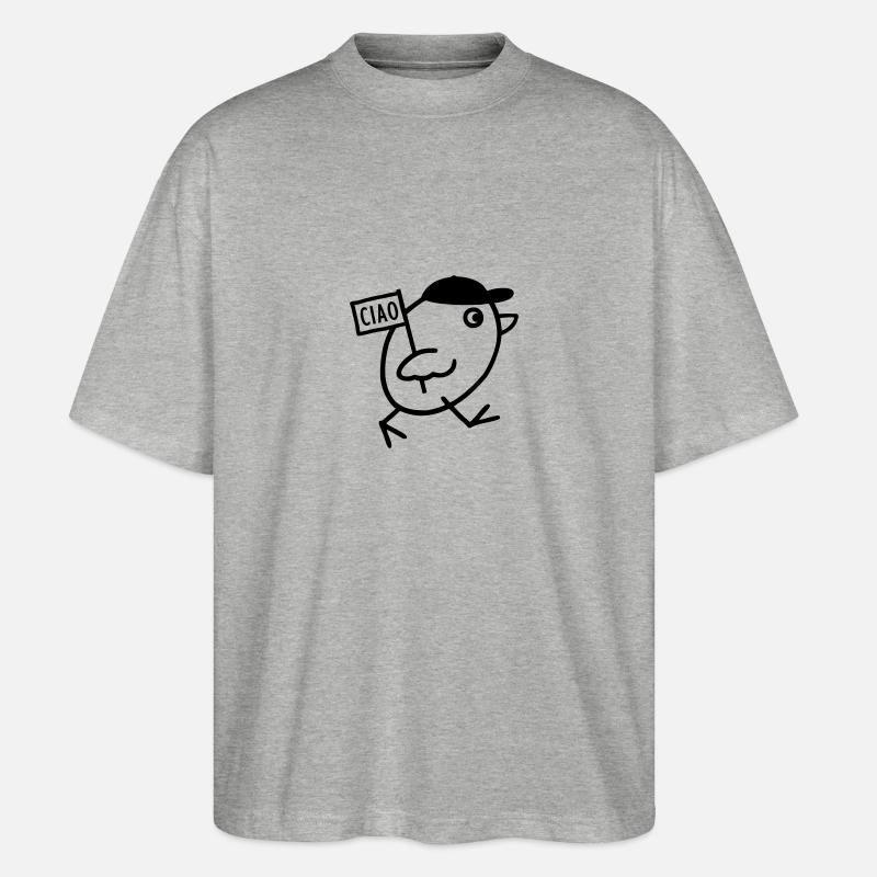 Vogel - Ciao - Stanley/Stella Oversized Unisex Bio T-Shirt Blaster 2.0 - Grau meliert