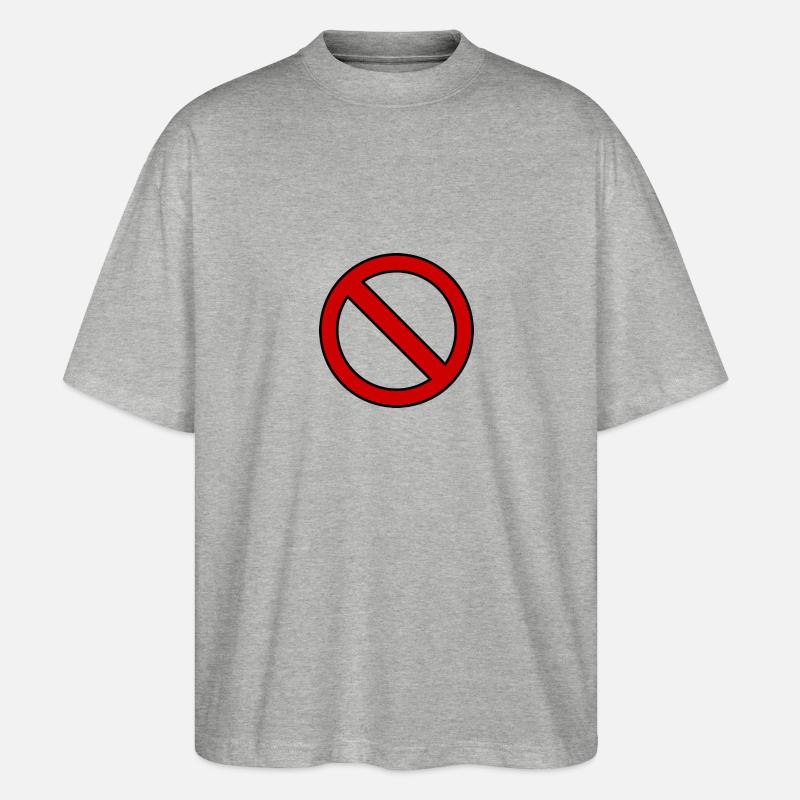 Verboten Schild Geschenk Idee - Stanley/Stella Oversized Unisex Bio T-Shirt Blaster 2.0 - Grau meliert