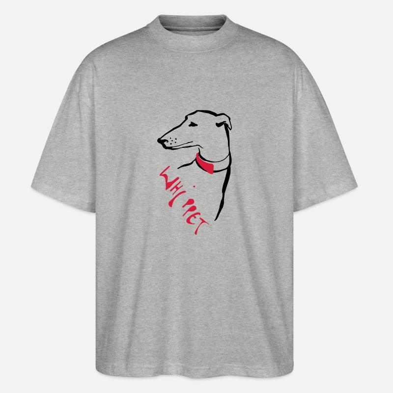 Whippet - Stanley/Stella Oversized Unisex Bio T-Shirt Blaster 2.0 - Grau meliert