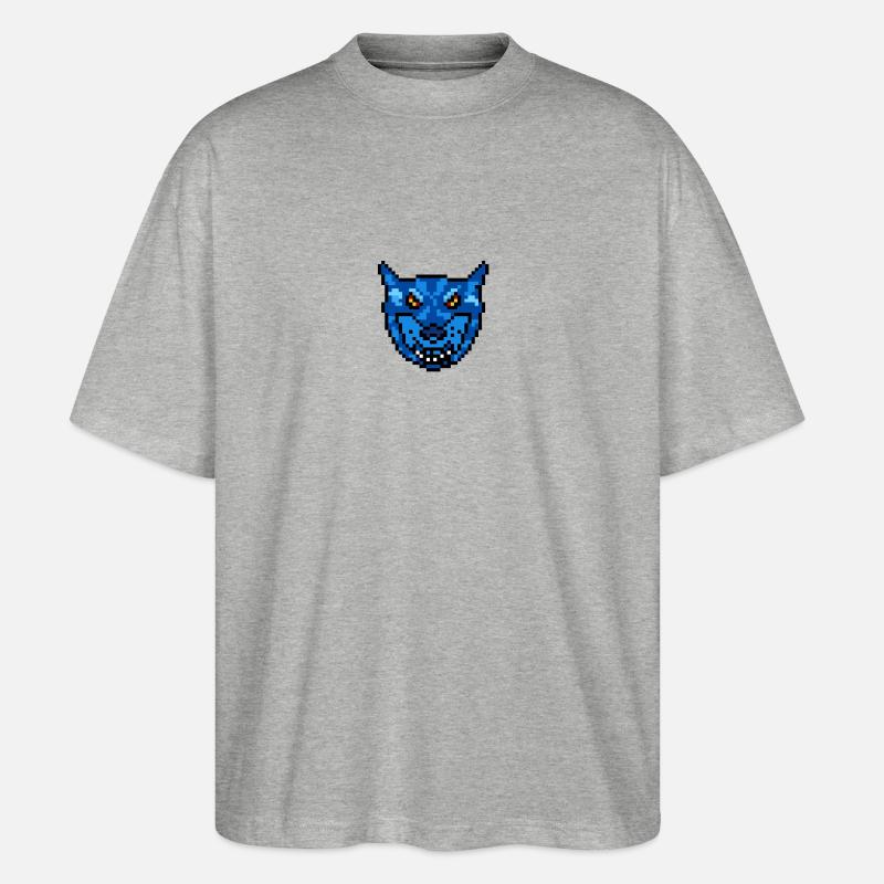 Blauer Wolf - Stanley/Stella Oversized Unisex Bio T-Shirt Blaster 2.0 - Grau meliert