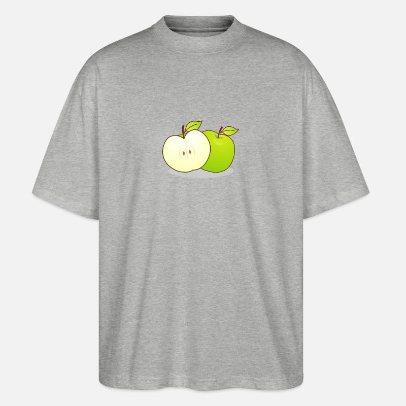 Äpfel - Stanley/Stella Oversized Unisex Bio T-Shirt Blaster 2.0 - Grau meliert