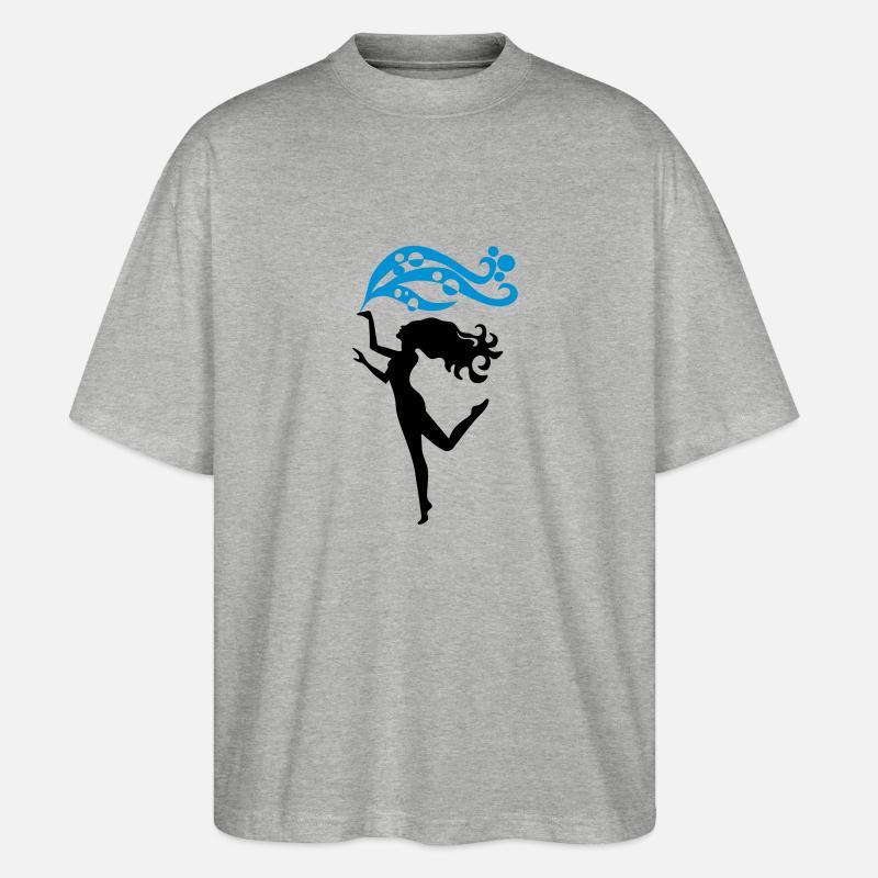 Sublima - Tänzerin - Stanley/Stella Oversized Unisex Bio T-Shirt Blaster 2.0 - Grau meliert