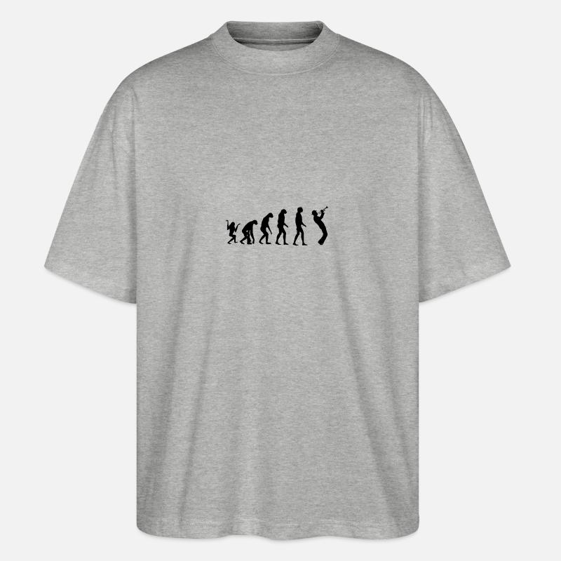 évolution trompette - T-shirt bio Blaster 2.0 coupe oversize Stanley/Stella Unisexe - gris chiné