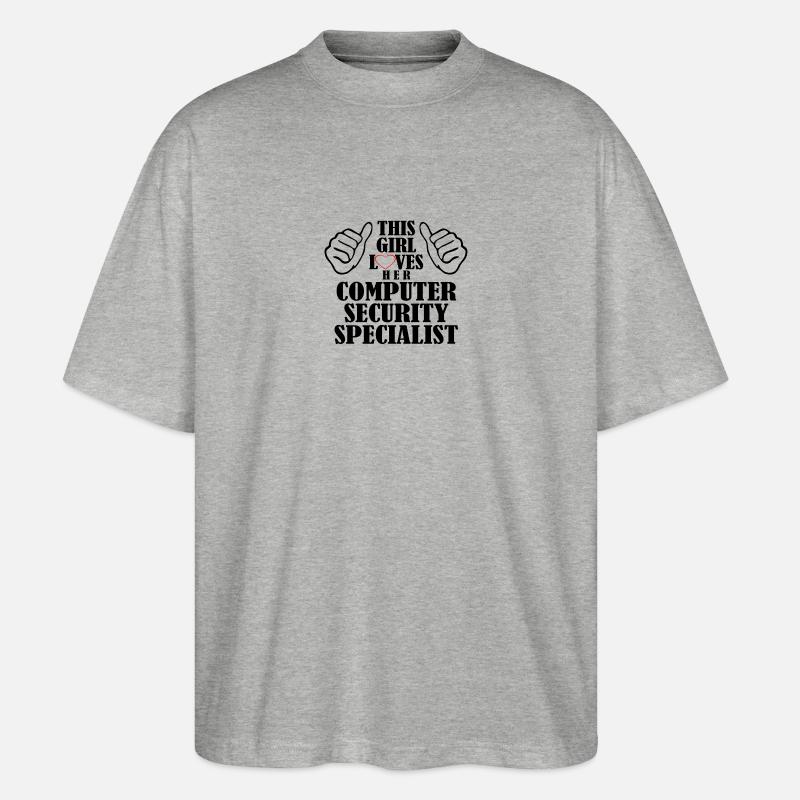 computer security specialist - Stanley/Stella Oversized Unisex Bio T-Shirt Blaster 2.0 - Grau meliert