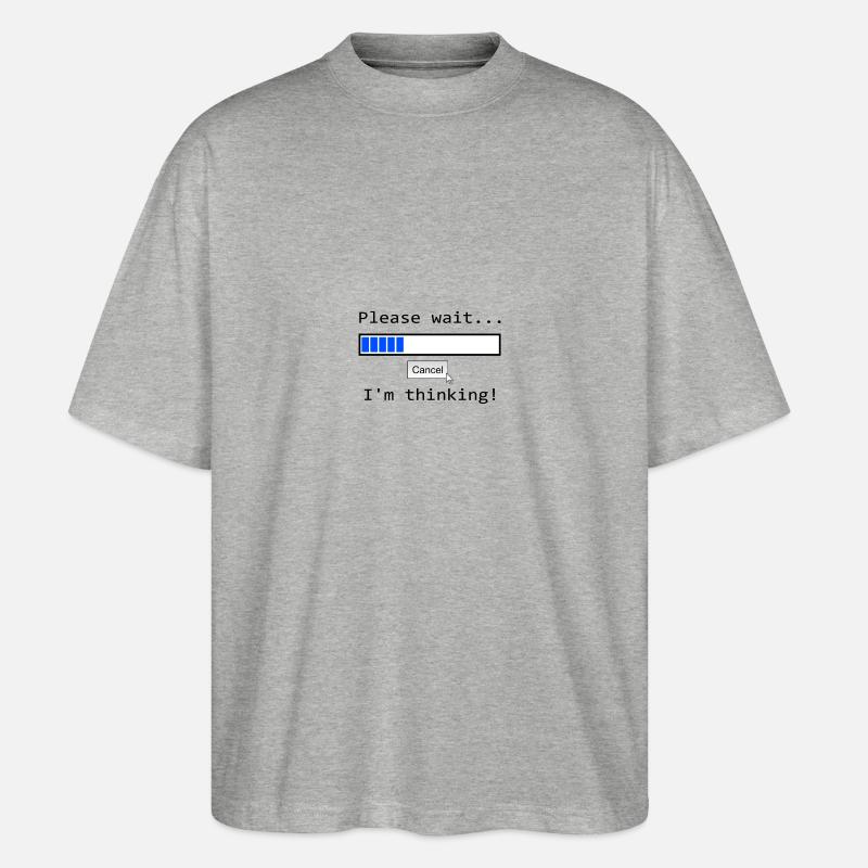 Ich denke nach - Stanley/Stella Oversized Unisex Bio T-Shirt Blaster 2.0 - Grau meliert