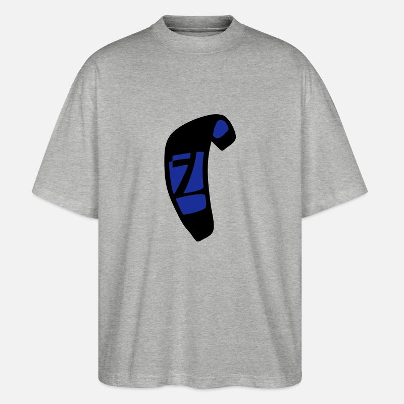 kite_n7_vec_2 de - Stanley/Stella Oversized Unisex Bio T-Shirt Blaster 2.0 - Grau meliert