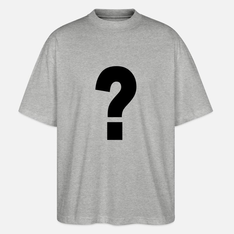 fragezeichen - Stanley/Stella Oversized Unisex Bio T-Shirt Blaster 2.0 - Grau meliert