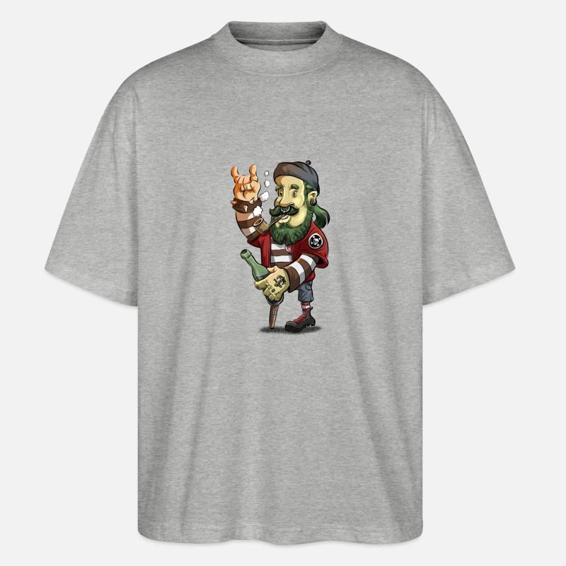 Hamburg - Stanley/Stella Oversized Unisex Bio T-Shirt Blaster 2.0 - Grau meliert