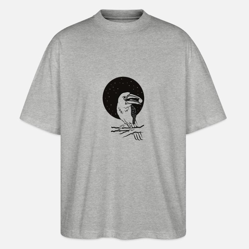TUCAN AMAZON - Stanley/Stella Oversized Unisex Bio T-Shirt Blaster 2.0 - Grau meliert