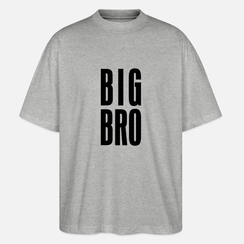 BIG BRO - Stanley/Stella Oversized Unisex Bio T-Shirt Blaster 2.0 - Grau meliert
