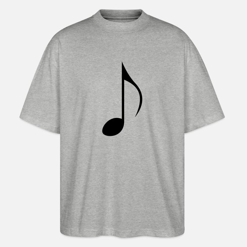 Note Musik Instrument - Stanley/Stella Oversized Unisex Bio T-Shirt Blaster 2.0 - Grau meliert