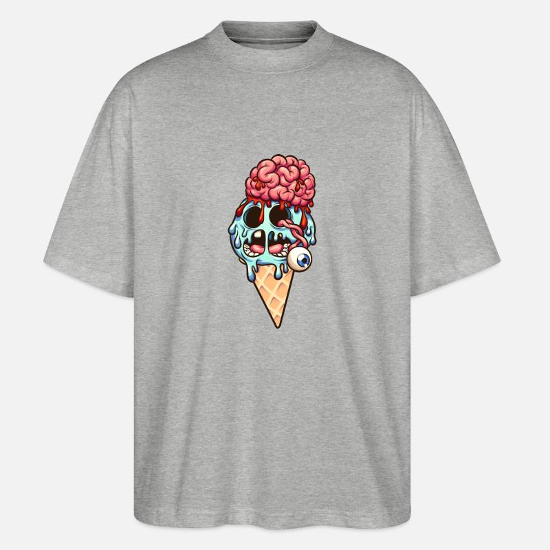Zombie - Stanley/Stella Oversized Unisex Bio T-Shirt Blaster 2.0 - Grau meliert