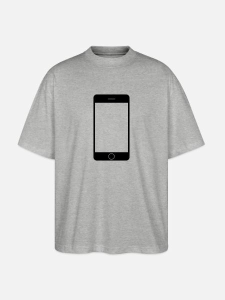 Handy Smartphone - Stanley/Stella Oversized Unisex Bio T-Shirt Blaster 2.0 - Grau meliert