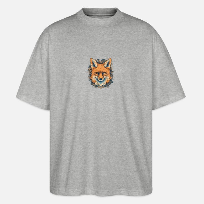 Fuchs - Stanley/Stella Oversized Unisex Bio T-Shirt Blaster 2.0 - Grau meliert
