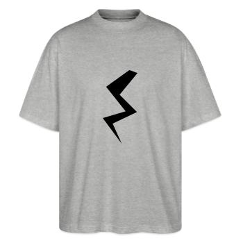 Flash - Stanley/Stella Oversized Unisex Organic T-shirt Blaster 2.0 - heather grey - Front - Alina (178cm) & Michal (187cm)