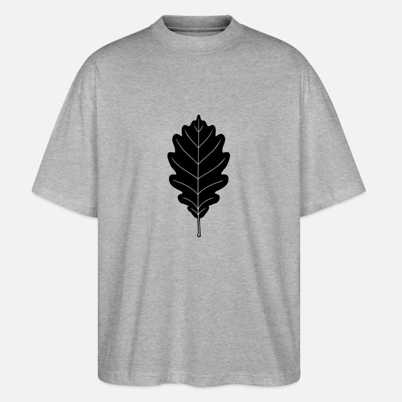 Oak Leaf - Stanley/Stella Oversized Unisex Bio T-Shirt Blaster 2.0 - Grau meliert