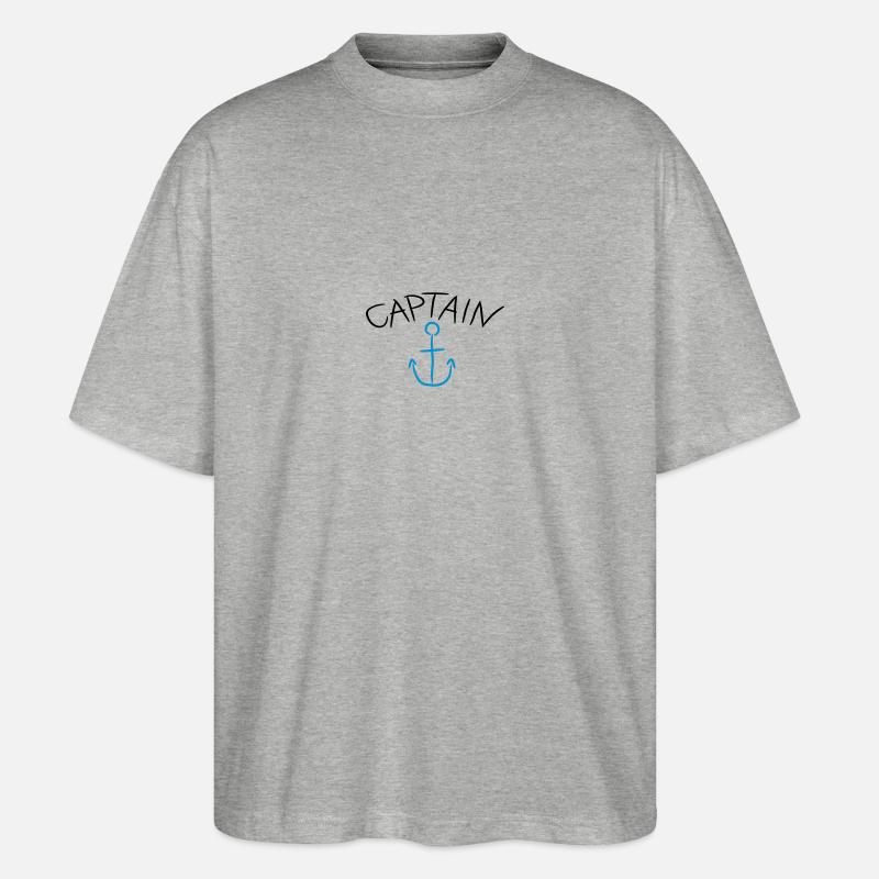 Captain Anchor Comic Logo - Stanley/Stella Oversized Unisex Bio T-Shirt Blaster 2.0 - Grau meliert