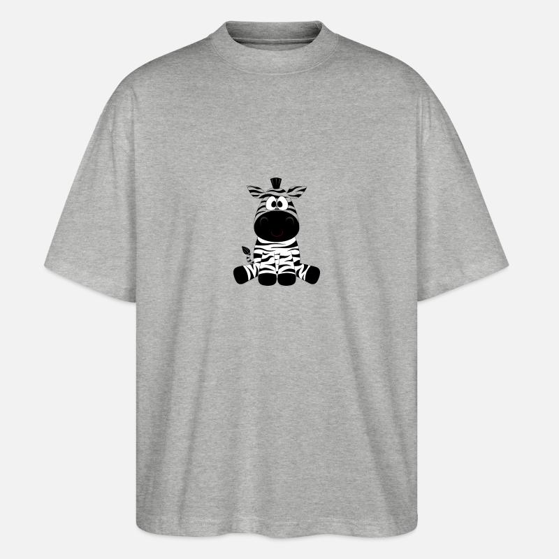 zebra - Stanley/Stella Oversized Unisex Bio T-Shirt Blaster 2.0 - Grau meliert