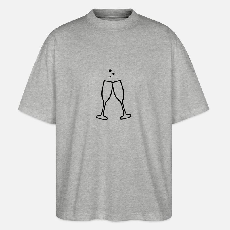 Sekt - Stanley/Stella Oversized Unisex Bio T-Shirt Blaster 2.0 - Grau meliert