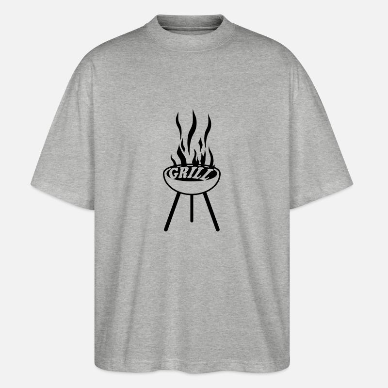 Grill - Stanley/Stella Oversized Unisex Bio T-Shirt Blaster 2.0 - Grau meliert