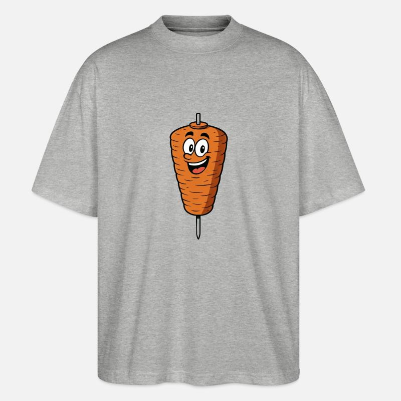 Döner Comic - Stanley/Stella Oversized Unisex Bio T-Shirt Blaster 2.0 - Grau meliert