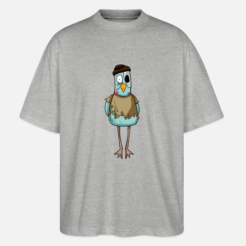 Zombie Möwe - Stanley/Stella Oversized Unisex Bio T-Shirt Blaster 2.0 - Grau meliert
