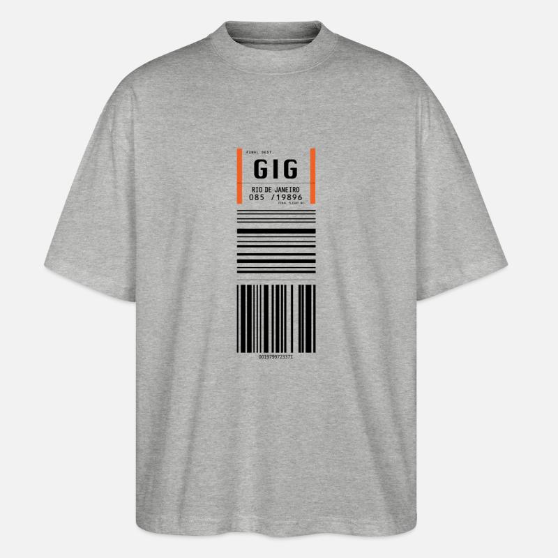 Rio de Janeiro GIG - Stanley/Stella Oversized Unisex Bio T-Shirt Blaster 2.0 - Grau meliert