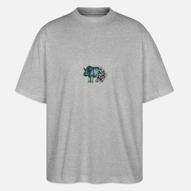 Java-Nashorn - Stanley/Stella Oversized Unisex Bio T-Shirt Blaster 2.0 - Grau meliert